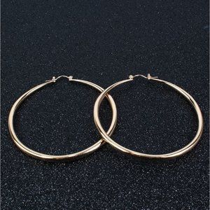 70mm gold hoop earrings